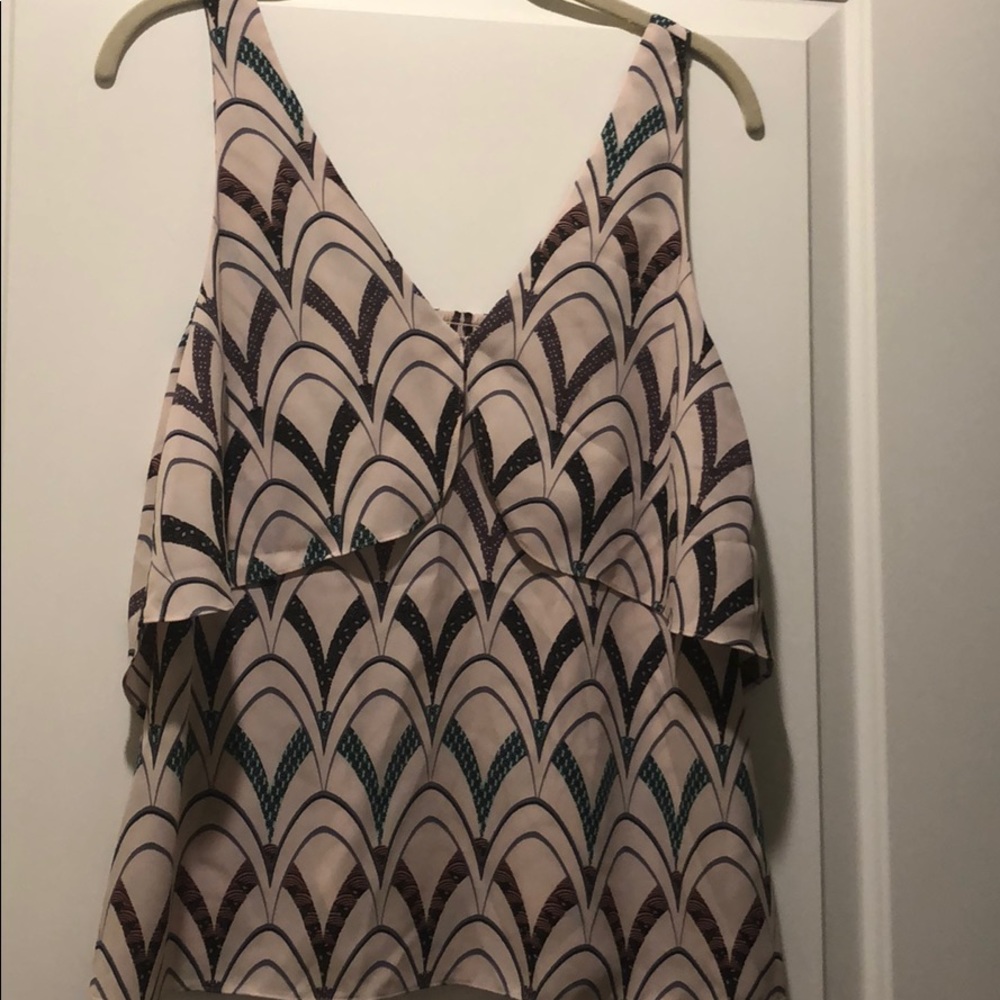 Chelsea28 tank top patterned multi tiered